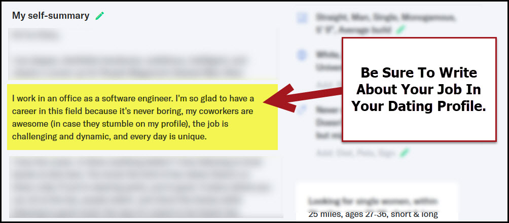 Describe Your Job On Your Dating Profile