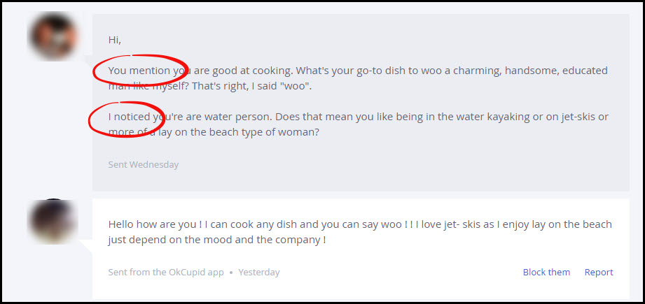 Great Opening Message OkCupid