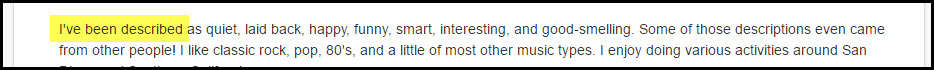 Avoid Sharing How Others Describe You