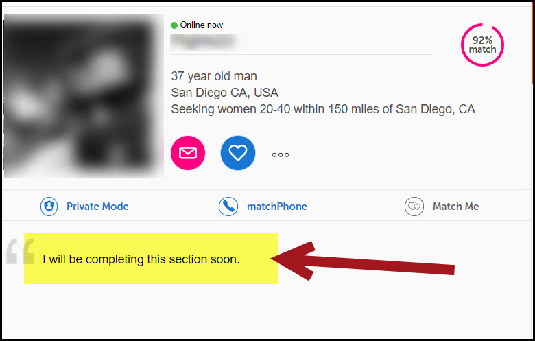 Never Put Up An Incomplete Dating Profile