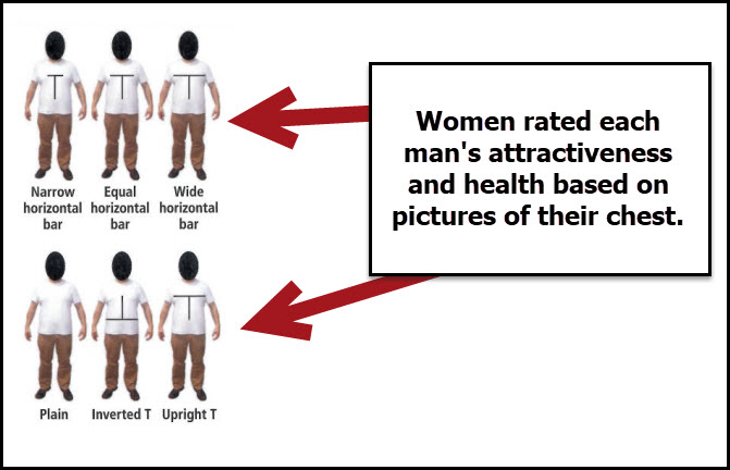 Women rated men's attractiveness based on body type.