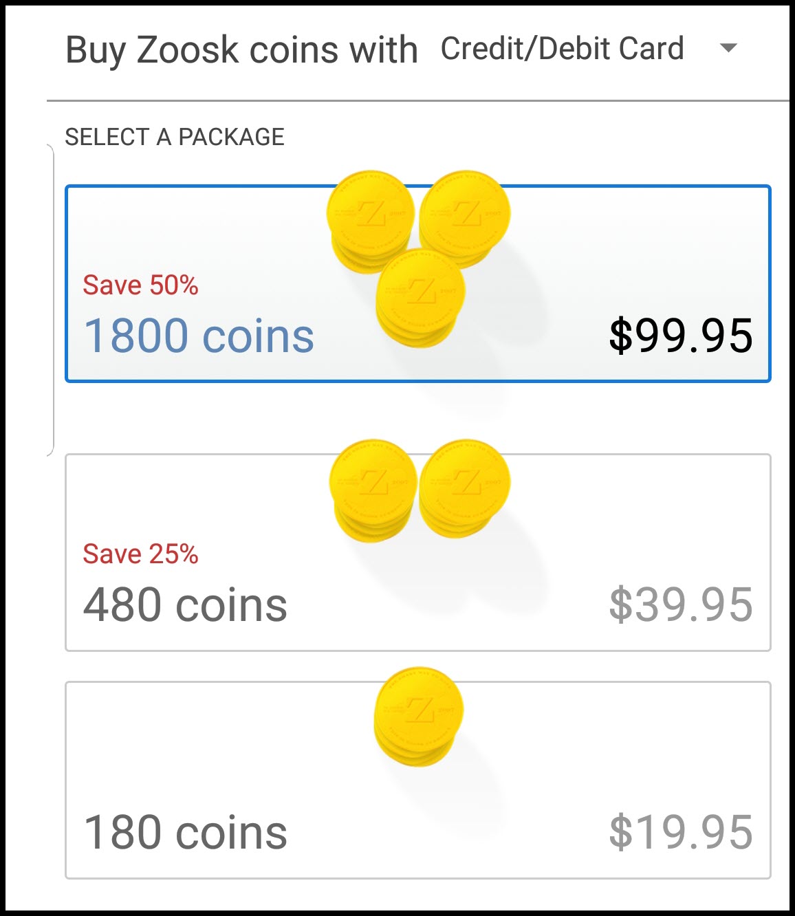 how to get zoosk coins