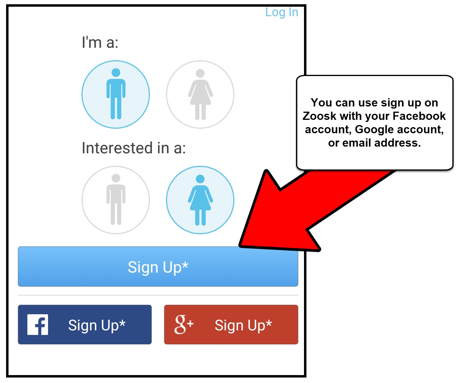 How to sign up on Zoosk