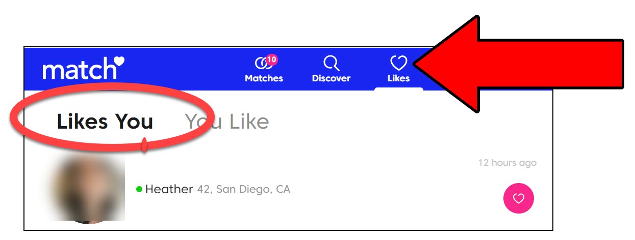 How to see who likes you on Match.com