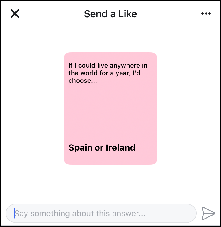 How to send icebreakers on Facebook Dating app