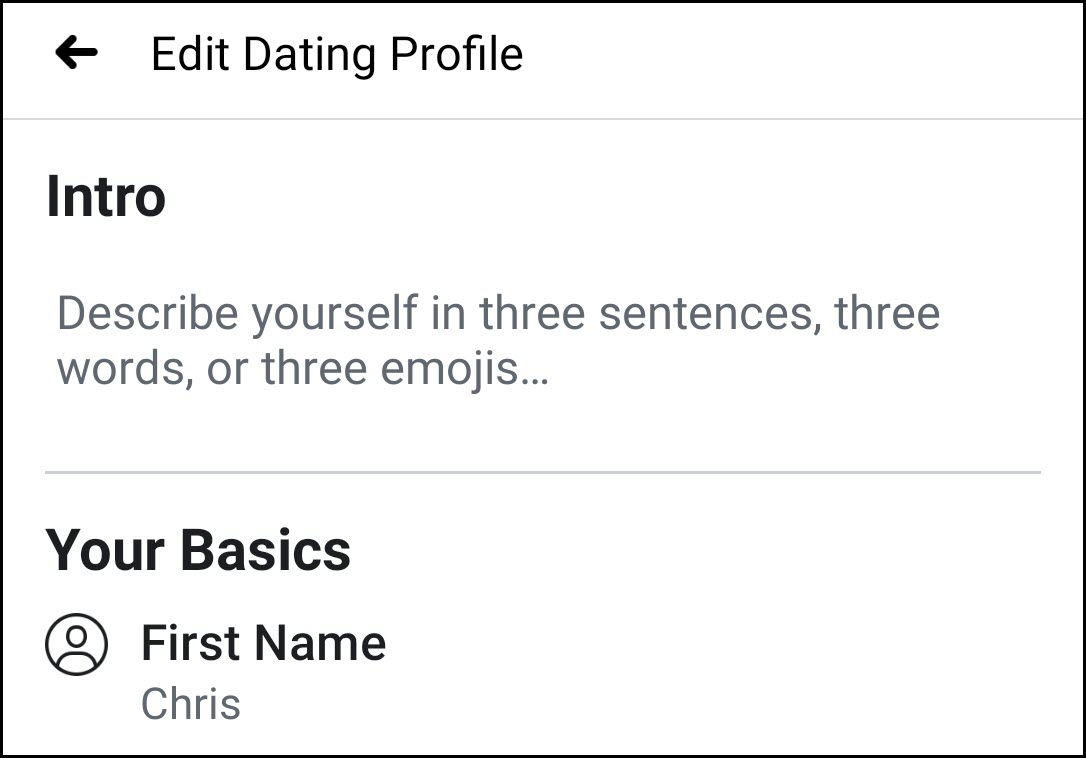 How to write Facebook Dating app introduction