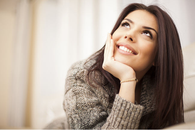 Woman Looking Up