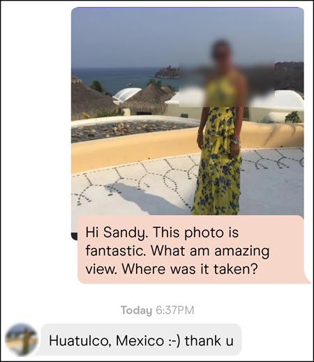 Complimenting a woman's photo on Hinge is a great icebreaker
