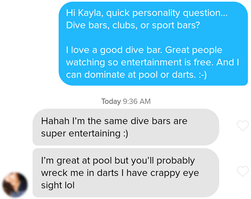 A great icebreaker for Tinder is asking a personality question.