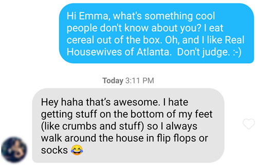 A hilarious icebreaker for Tinder is asking a woman something cool about herself