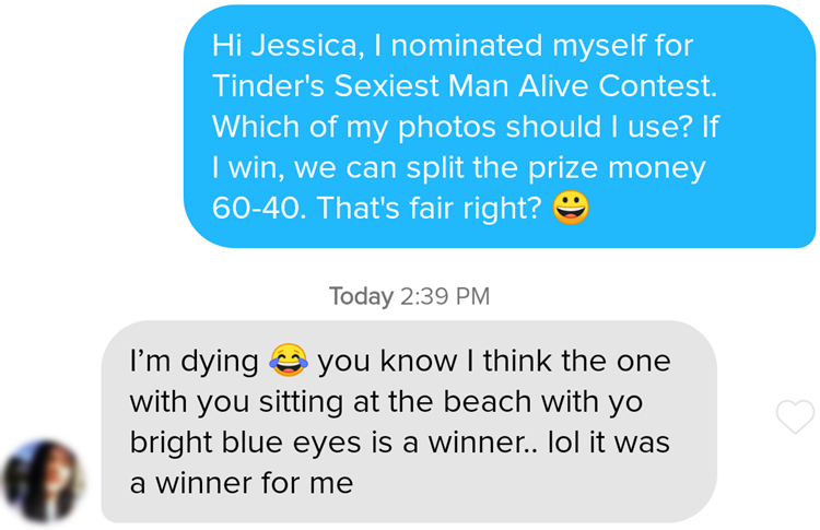 What's a funny icebreaker for Tinder?