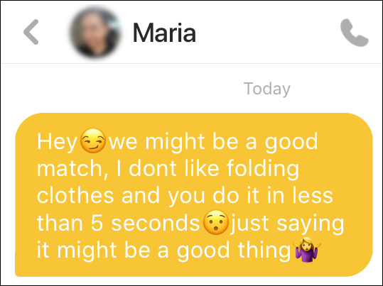 A good way to get matches on Bumble is answering the prompts with humor.