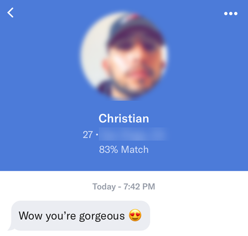 Never comment on a woman's looks in your icebreaker on dating apps.