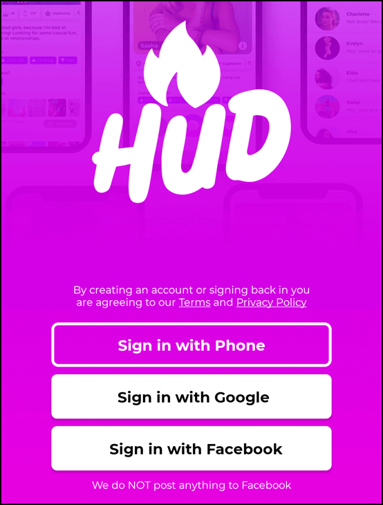 How to sign up for the Hud dating app