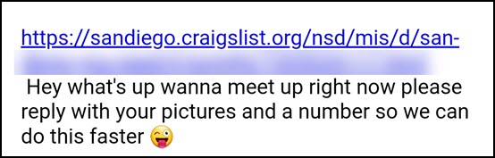 Women looking for NSA on Craigslist