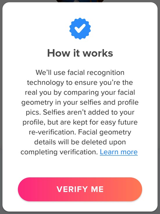 How to verify yourself on Tinder