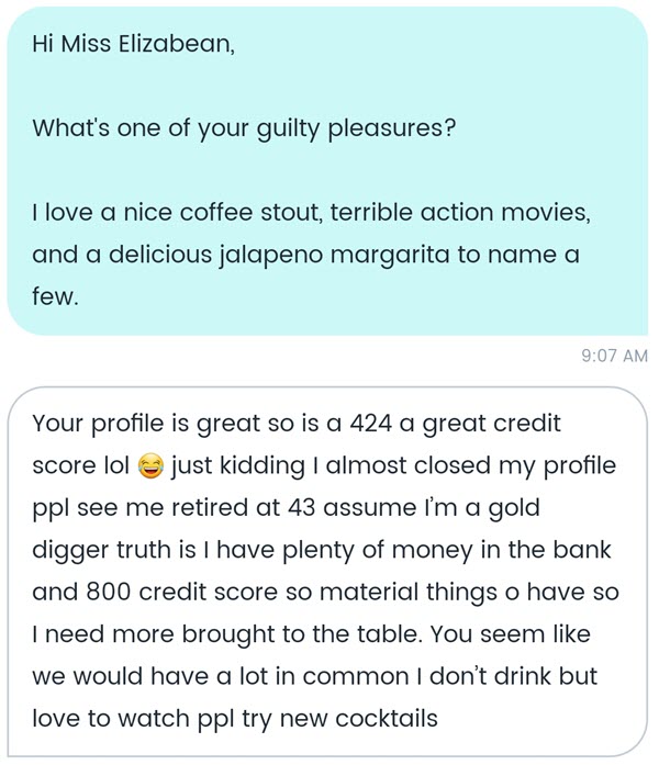Asking a woman for a guilty pleasure is a great way to break the ice on POF.
