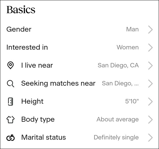What are Basics on Match.com?