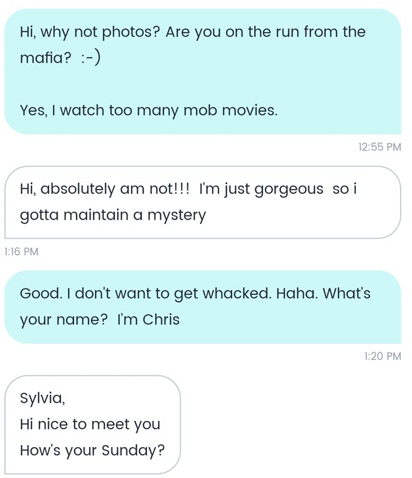 Some women like remaining anonymous on dating apps.
