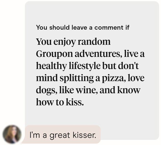 A great prompt on Hinge is describing what you're looking for.