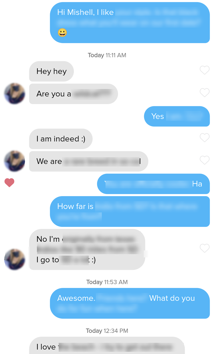 Simple - Tinder conversation