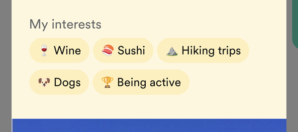 What are Bumble interests?