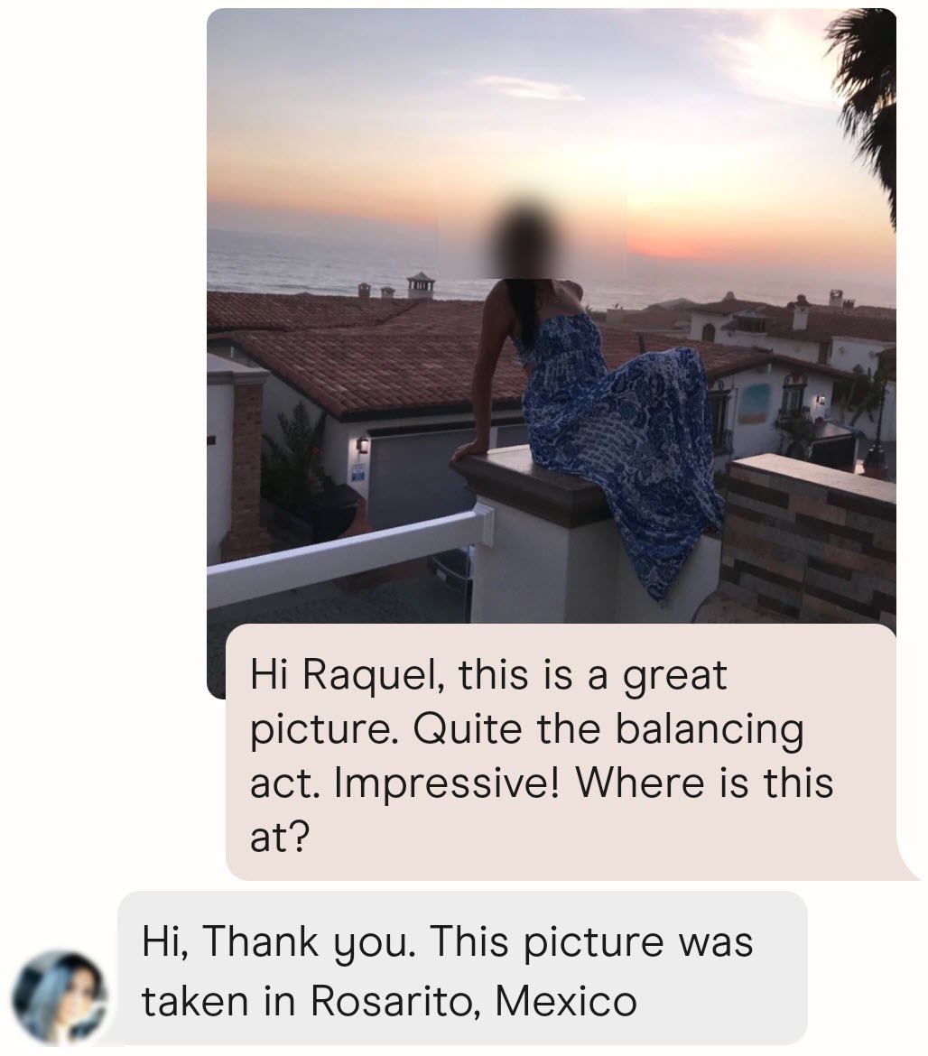 Complimenting a photo is one of the best ways to get responses on Hinge.