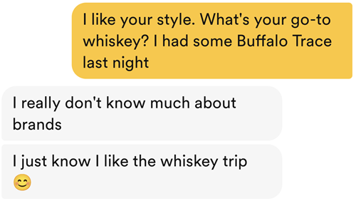 One of the best chatting tips for Bumble is asking a question about a woman's bio