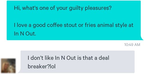 A good opener on POF is asking a woman for a guilty pleasure.