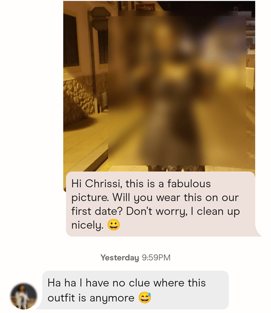 A light compliment and friendly opener can start a conversation on Hinge.