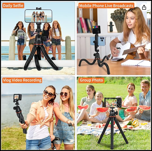 A flexible tripod allows you to great photos for your dating profile.