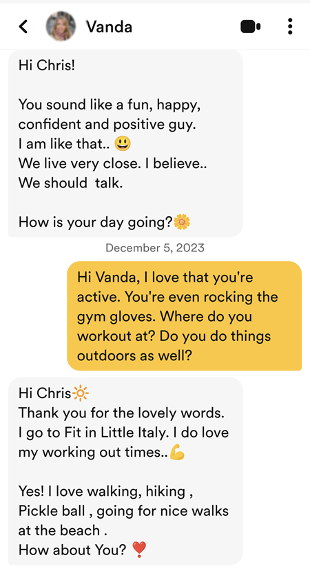 An engaging conversation is a must on Bumble.