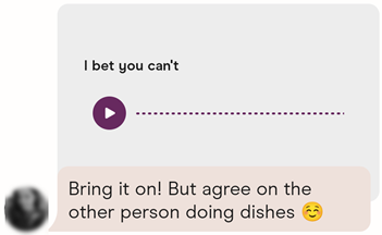 A good voice prompt invites women to start conversations.