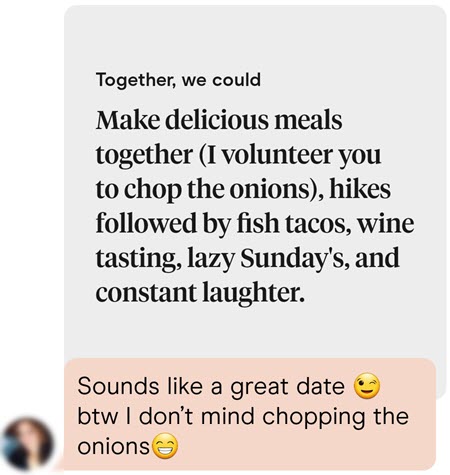 Paint a picture to women in your Hinge prompts.