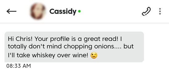 Women will always compliment a great bio on dating apps.